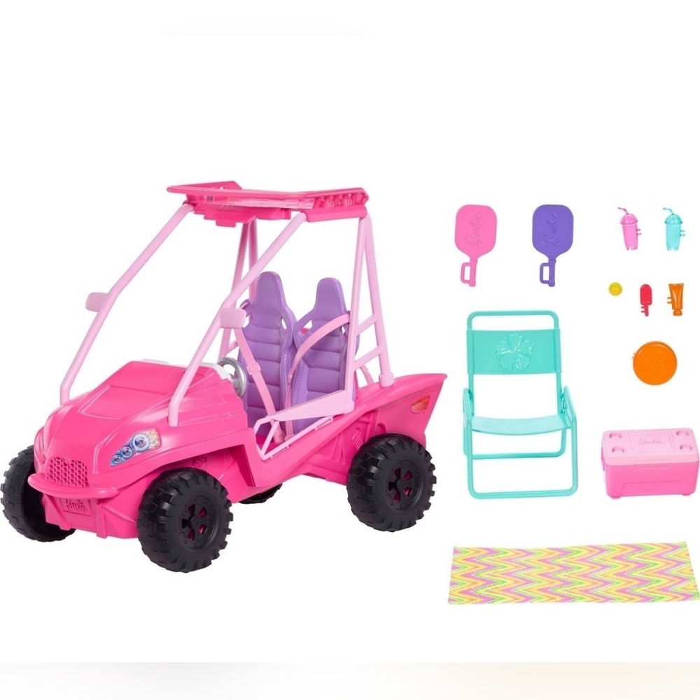 Barbie Beach Detectives Pink Buggy - Picture 2 of 7